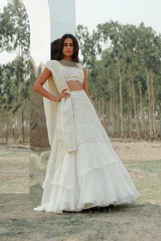 Ivory 3D floral LÃ©na set.