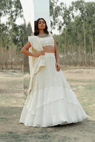 Ivory 3D floral LÃ©na set.