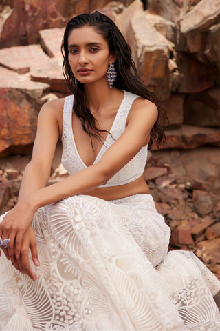 GISELLE SKIRT WITH V NECK BLOUSE