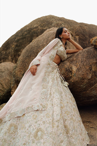 Champagne Pink Leola Lehenga