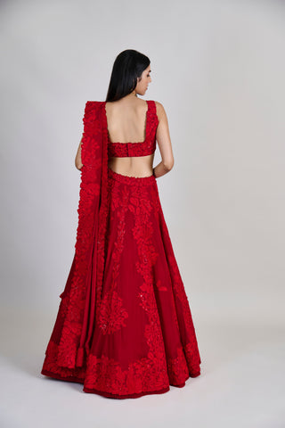 Roselle Lehenga set