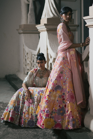 Pink Iris Lehenga set