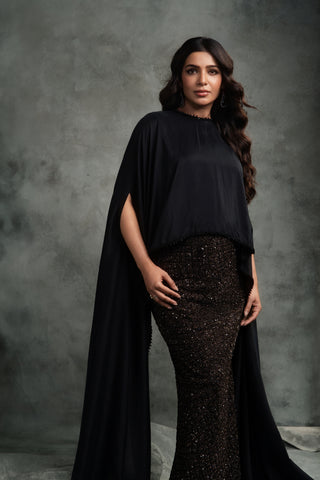 Samantha Ruth Prabhu in Onyx Cape Set