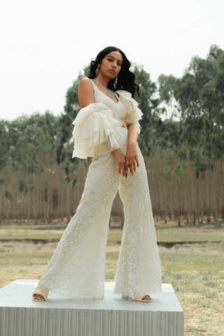 Ivory floral Agnes jumpsuit