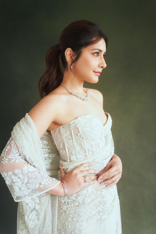 Raashi Khanna in the Meryl Saree Set