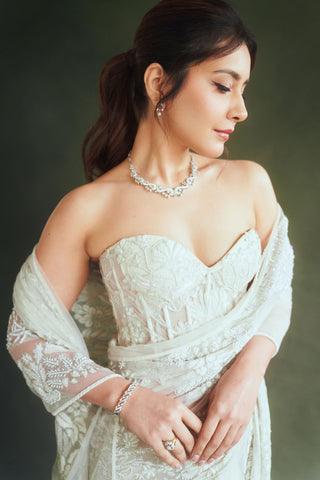 Raashi Khanna in the Meryl Saree Set