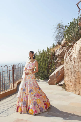 Ivory Iris Lehenga set